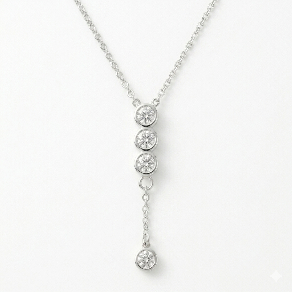 Lumière Crystal Lariat Necklace