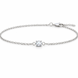Solitaire CZ Chain Bracelet – Silver 925