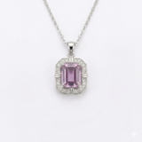 Pink Halo Set – Necklace & Earrings