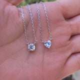 Heart Solitaire CZ Necklace – Silver 925