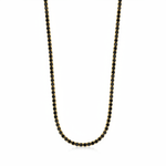 Black diamond gold-plated tennis necklace