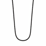 Black diamond silver tennis necklace