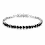 Black Stone Tennis Bracelet