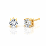 Gold CZ Stud Earrings