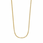 Gold-plated tennis necklace square