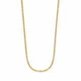 Gold-plated tennis necklace square