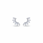 Baguette Fan Ear Climber Studs – White Background