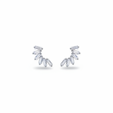 Baguette Fan Ear Climber Studs – White Background