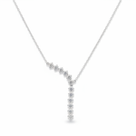 CZ Y-Lariat Necklace – White Background