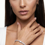 Mixed Cut CZ Tennis Bracelet – Silver 925