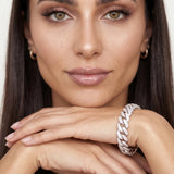 Iced Out Cuban Link Bracelet – Silver 925