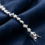 Scattered Multi-Cut Tennis Bracelet – Silver 925