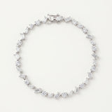 Scattered Multi-Cut Tennis Bracelet – Silver 925
