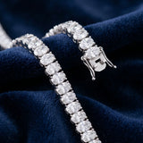 Oval Cut CZ Tennis Necklace – Silver 925