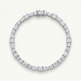 Mixed Cut CZ Tennis Bracelet – Silver 925