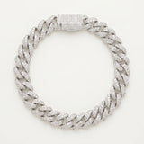 Iced Out Cuban Link Bracelet – Silver 925