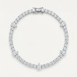 Pear Station Tennis Bracelet – Silver 925