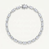 Baguette Cut Prong Tennis Bracelet – Silver 925