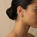 Chunky Silver Huggie Hoop Earrings