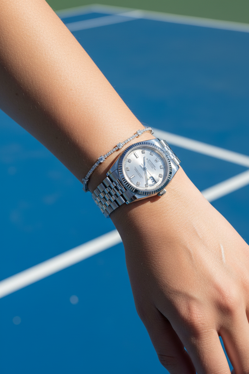 Silver Tennis Bracelet Lifestyle