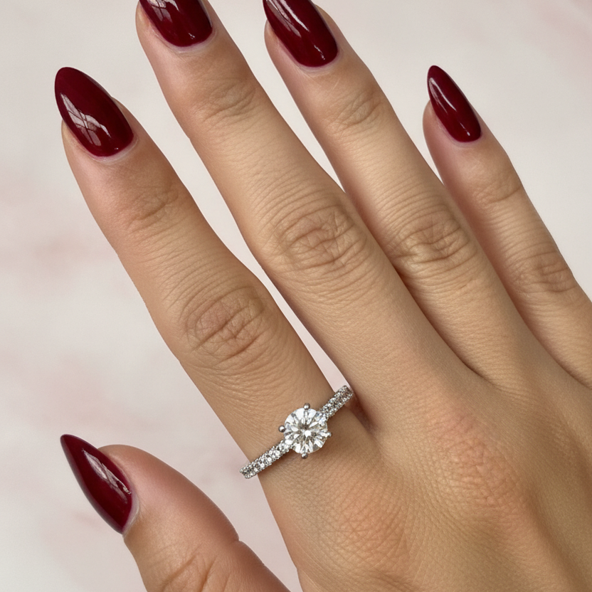 Pavé Solitaire Ring